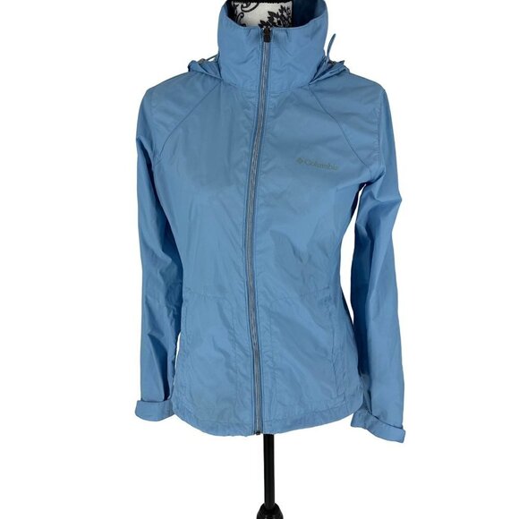 Columbia Switchback III Hooded Packable Jacket Womens Size Small Blue - Picture 1 of 16
